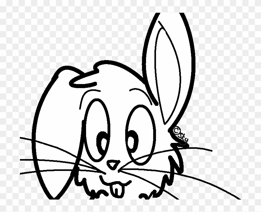 Rabbit Lineart By Skydarainbowwolf On Clipart Library - Line Art #835135