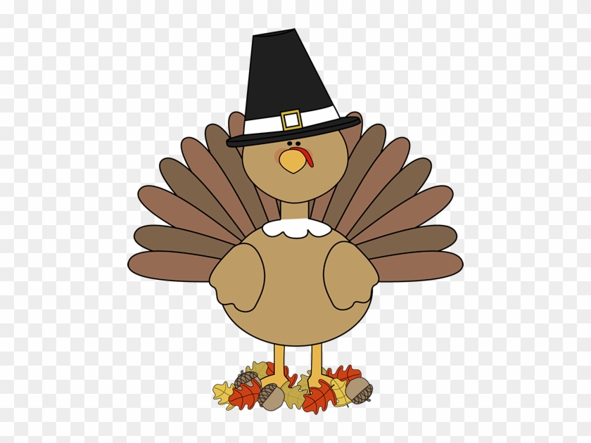 Turkey Pilgrim And Autumn Leaves Clip Art - Turkey Clip Art Free #835193