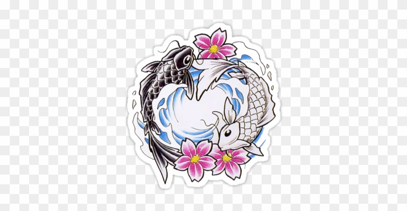 Tattoos On Pinterest Pitbull Yin Yang And Koi - Chinese Fish Tattoo Designs  - Free Transparent PNG Clipart Images Download