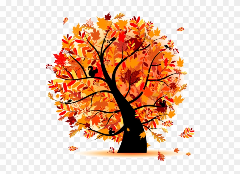 Fall Tree Clipart - Autumn Tree Vector Png #835289