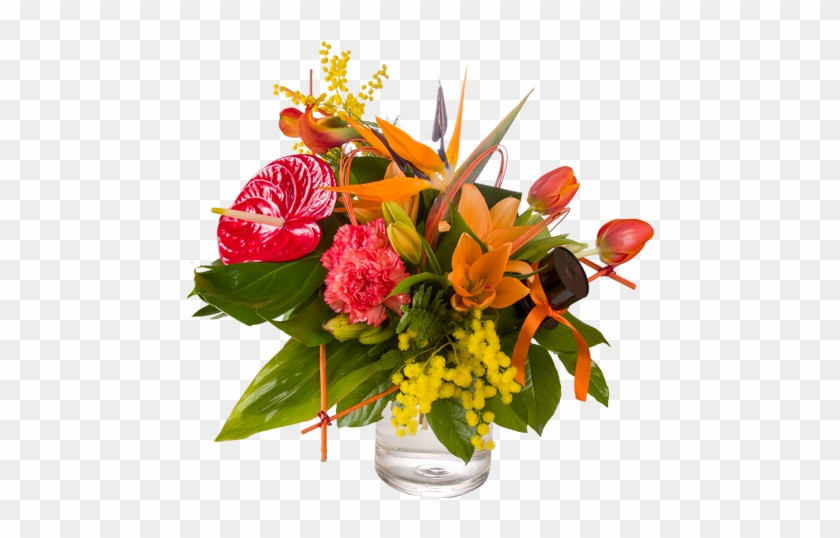 Bouquet De Fleurs Moderne Avec Une Structure Bois En - Flower #835342