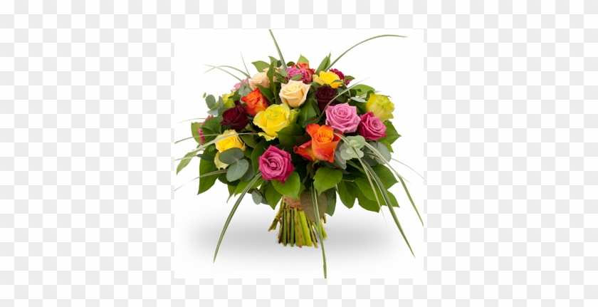 Boquet Of Mixed Colours Roses - Bouquet #835357