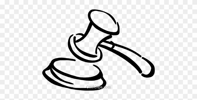 Gavel Royalty Free Vector Clip Art Illustration - Gavel Clipart #835421