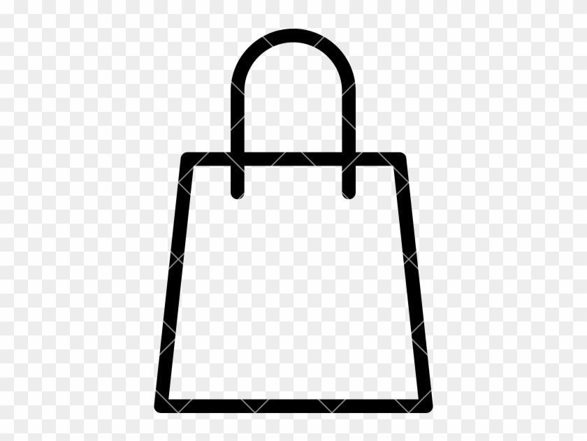 Shopping Bag Clipart Outline - Transparent Shopping Bag Clipart #835454