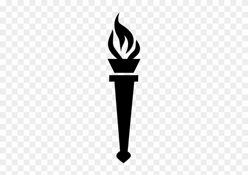 Torch With Fire Free Icon - Torch Png #835506