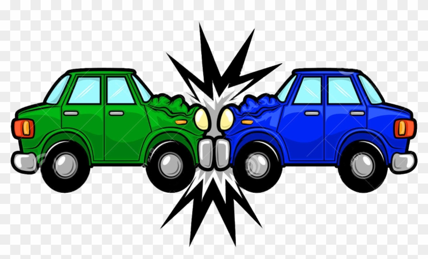 Cartoon Traffic Collision Animation Clip Art - Acidente De Carro Desenho #835581