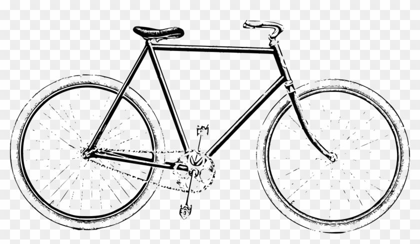 Clipart - Vintage - Bike Drawing Black And White #835616