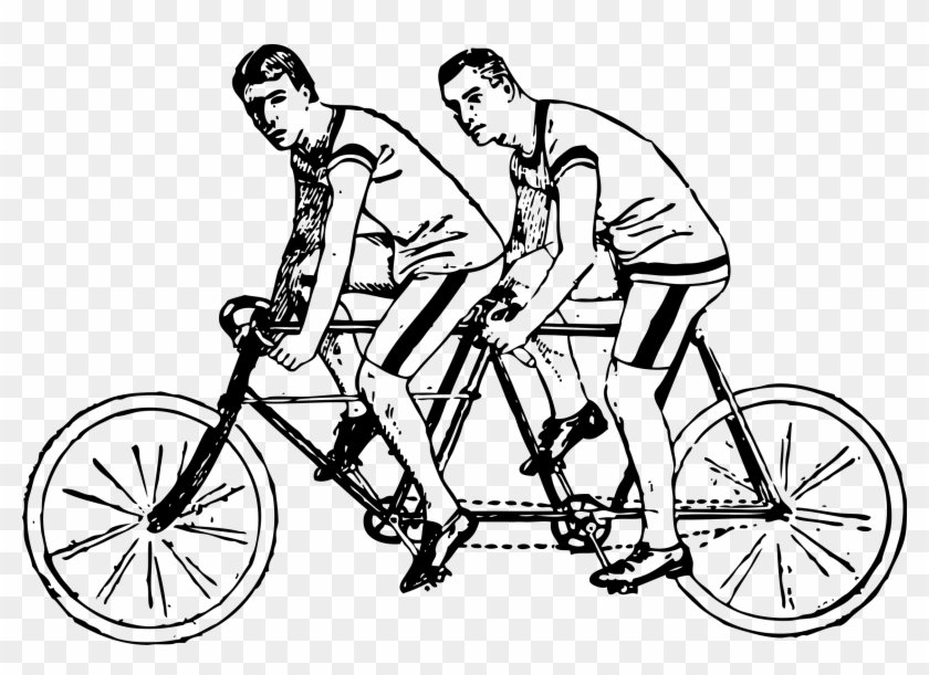 Tandem Bike Riders - Tandem Biking Clip Art #835638