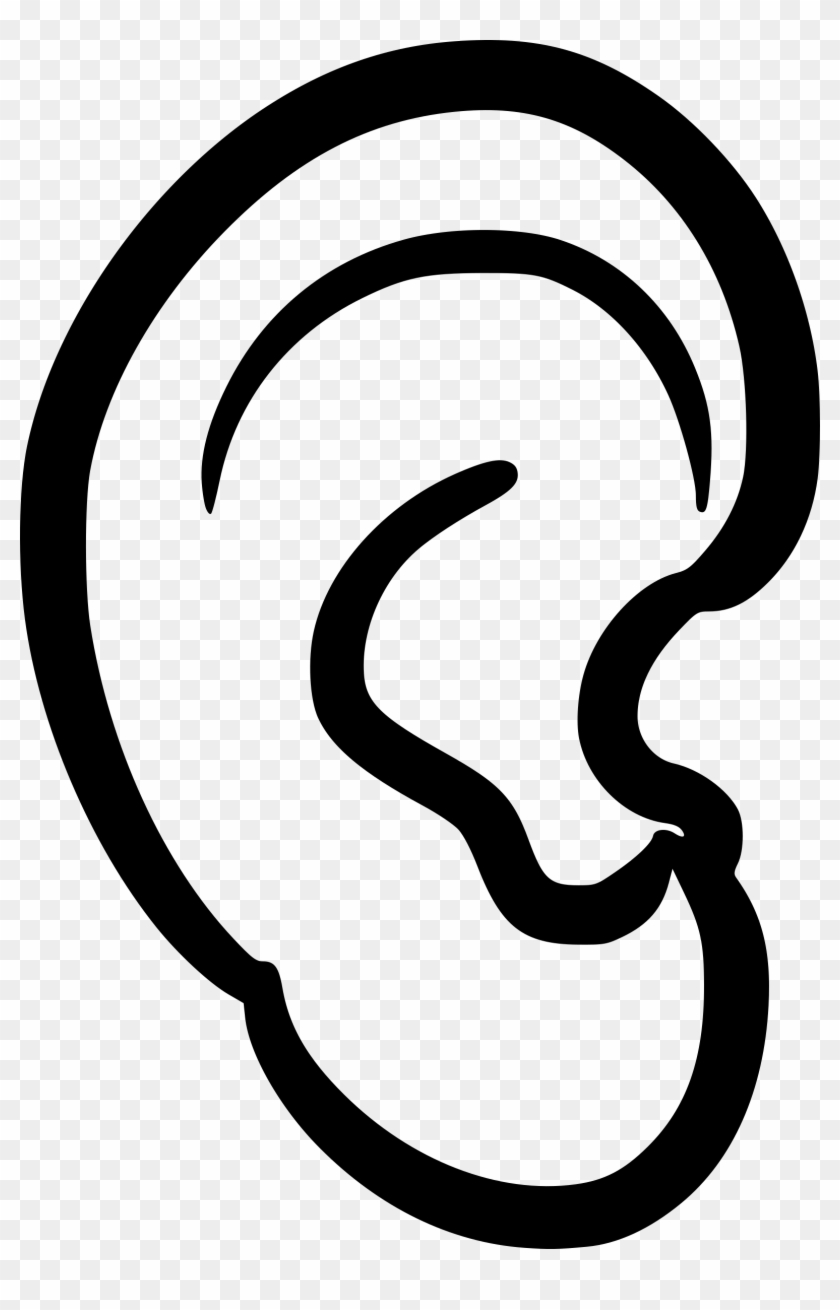 Ear Png - Ears Black And White #835639