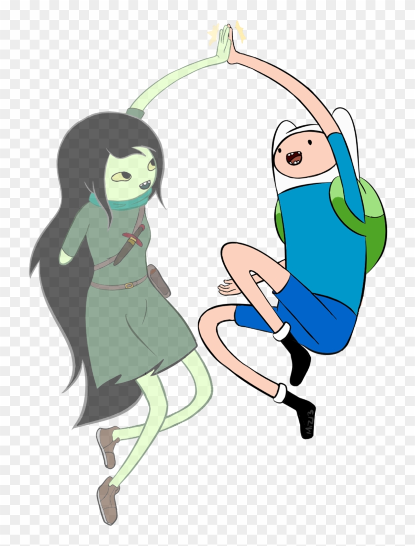 High Fives For Past Selves By Madamemiz - Adventure Time Shoko And Finn #835756