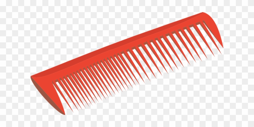 Comb Red Barber Barbering Tool Hair Comb C - Comb Clipart #835827