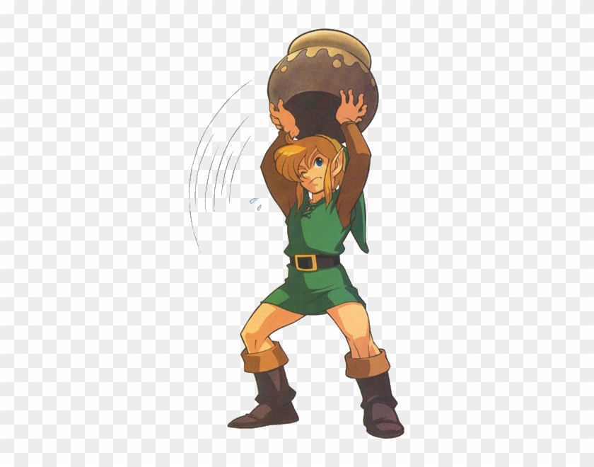 Artwork Of Link Carrying A Pot In A Link To The Past - Link Breaking A Pot #835865