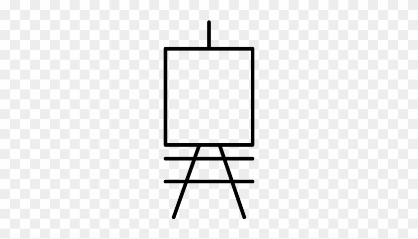Painting Canvas On An Art Stand Vector - Soporte Arte #836011