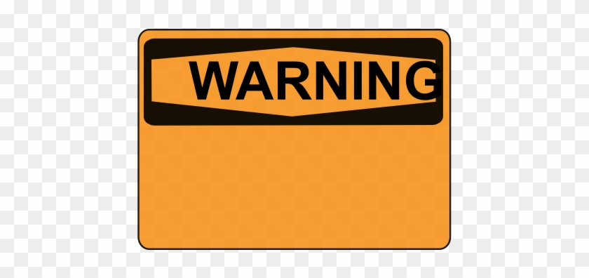 Warning Blank Orange Clipart - Warning Label Clip Art #836035