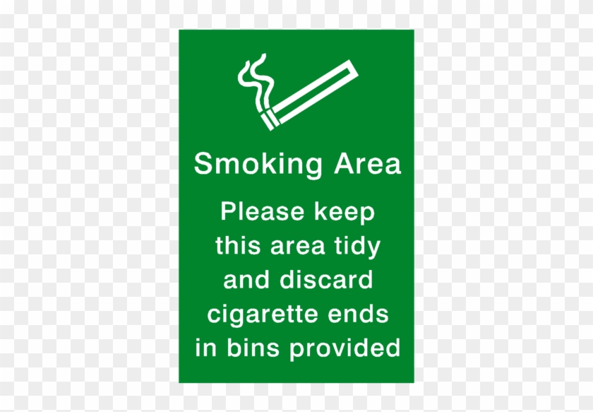 Smoking Area Keep Tidy Sign - Safety Sign Smoking Area 300x500mm Pvc Ma04729r #836043