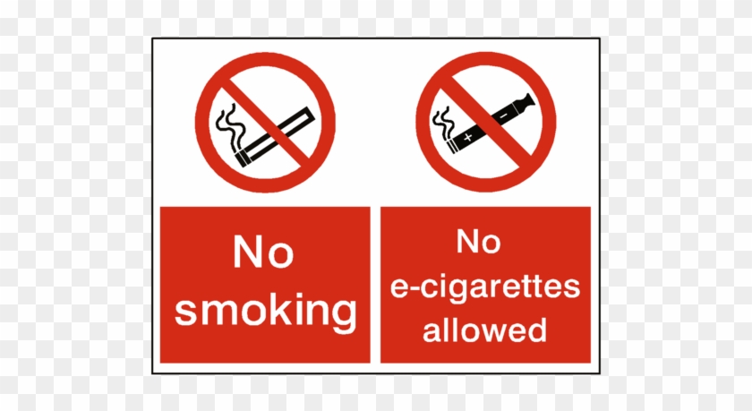 No Smoking No E-cigarette Dual Sign - No Smoking On These Premises Signs #836059
