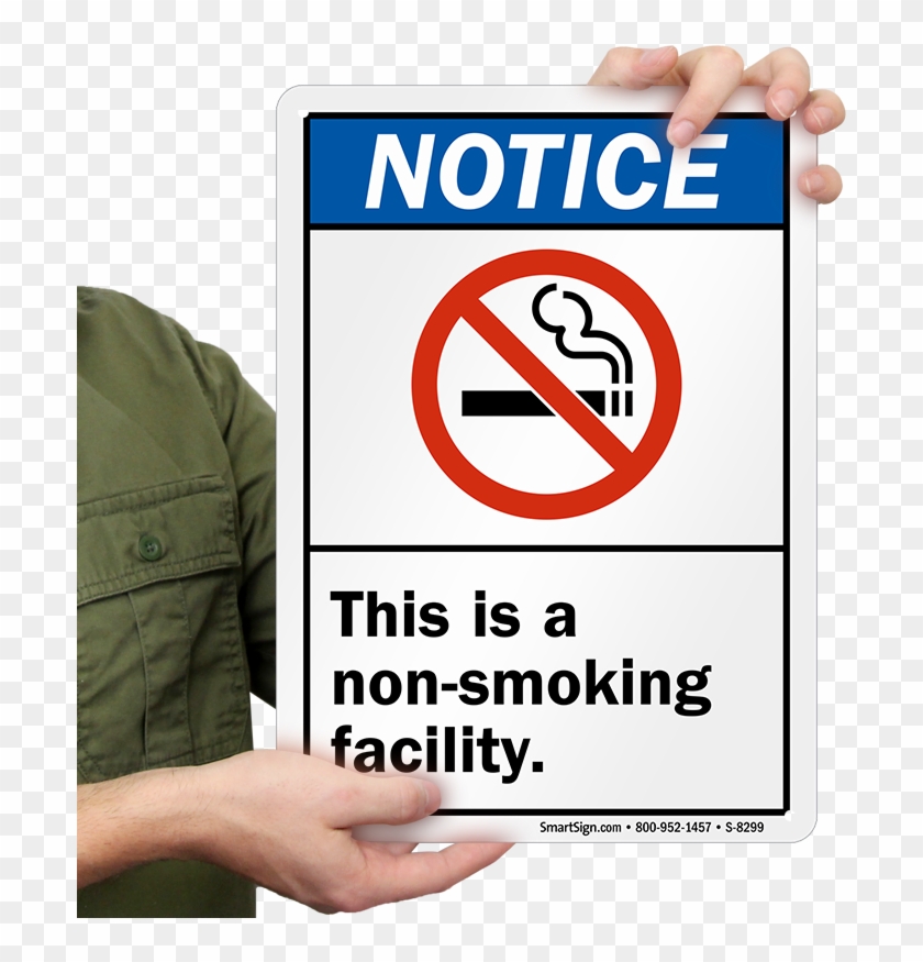 Notice Non Smoking Facility Sign - No Food Or Drink In Waiting Room #836096