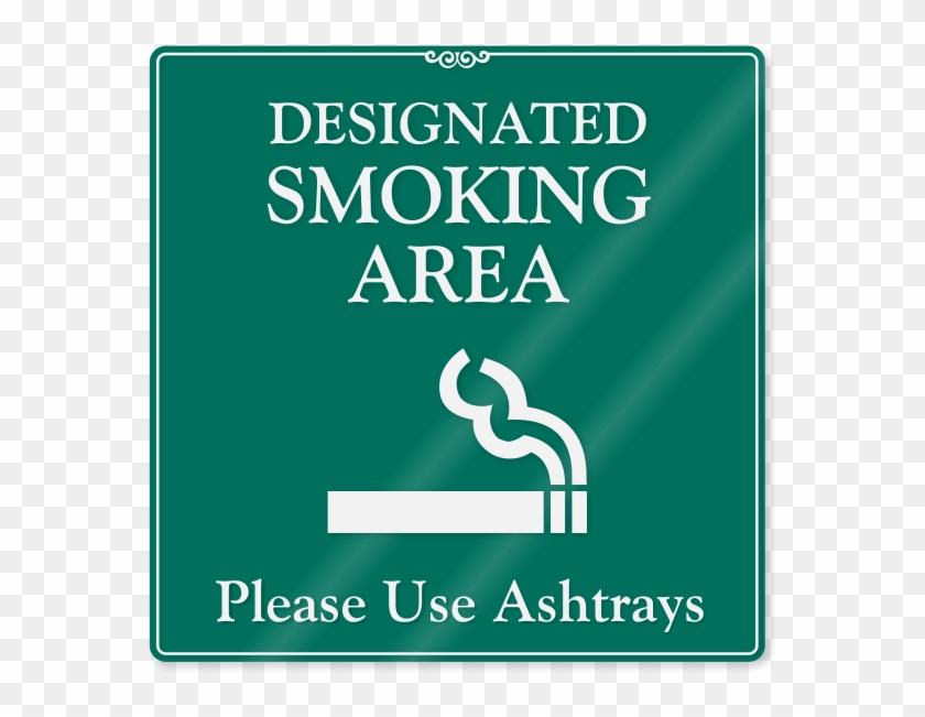 Designated Smoking Area, Use Ashtrays Showcase Wall - Charte Qualité #836099