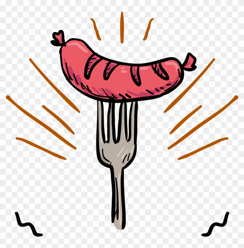 Barbecue Grill Bulgogi Churrasco Barbacoa Sausage Sandwich - Clip Art Sausage Sizzle #836102
