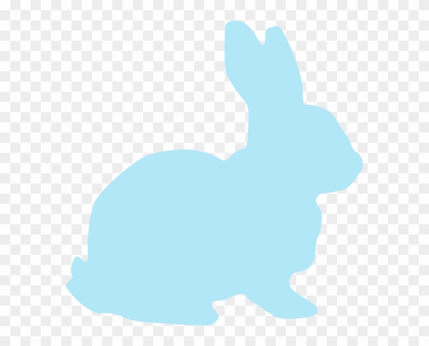 Blue Rabbit Clip Art At Clker - Bunny Outline Blue - Free Transparent PNG  Clipart Images Download