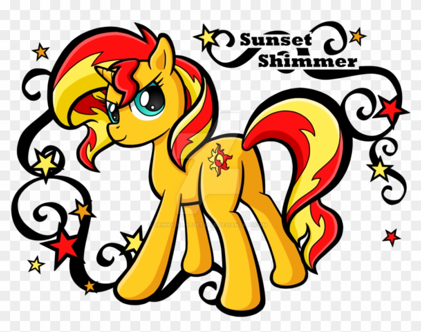 Mlp Sunset Shimmer Colored For Abigail By Drinkyourvegetable - Sunset Shimmer Coloring Pages #836376