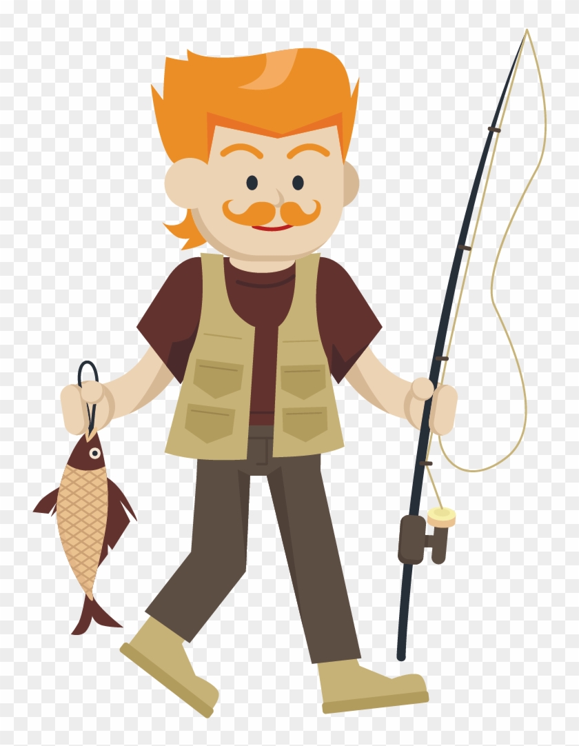 Vector Man Fishing - Fishing Man Png Transparent #836393
