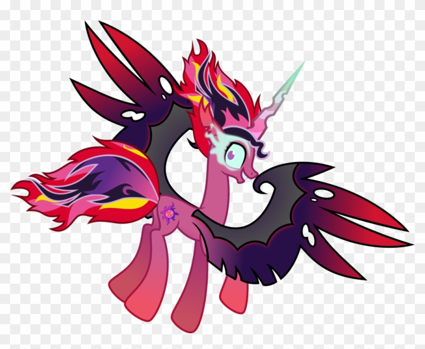 Fusion Of Sunset Satan And Midnight Sparkle By Osipush - Evil Sunset Shimmer Pony #836499