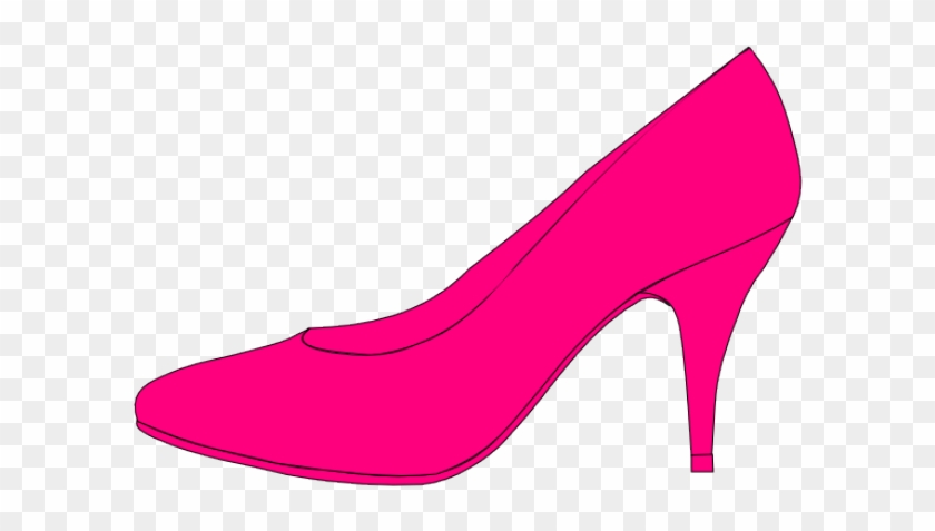 Heels Clipart Cinderella Slipper - Pink High Heel Cartoon #836560