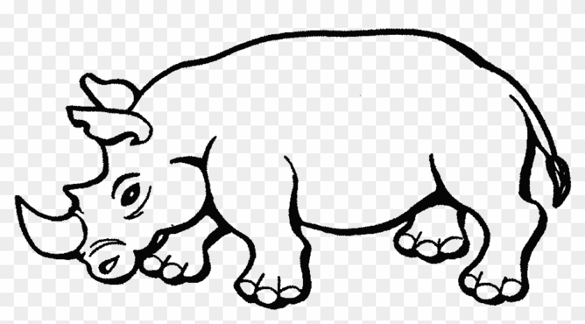 Animales Salvajes Para Colorear - Rhino Coloring Pages #836803