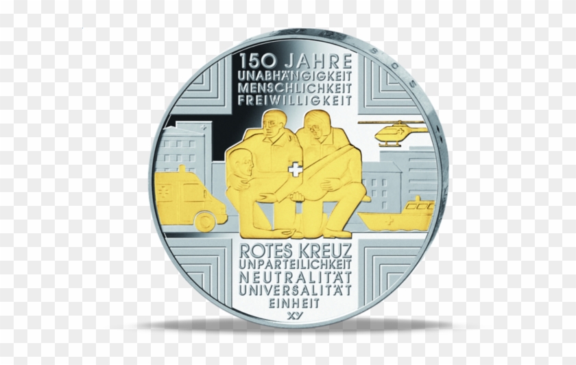 10 Euro „150 Jahre Rotes Kreuz“ 24 Karat-goldveredlung - Germany #836961
