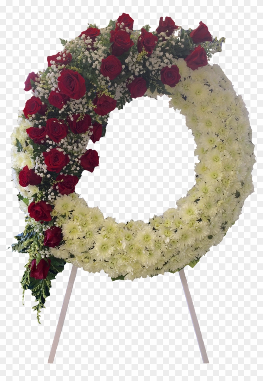 Winter Rose Round Wreath - Wreath #837036