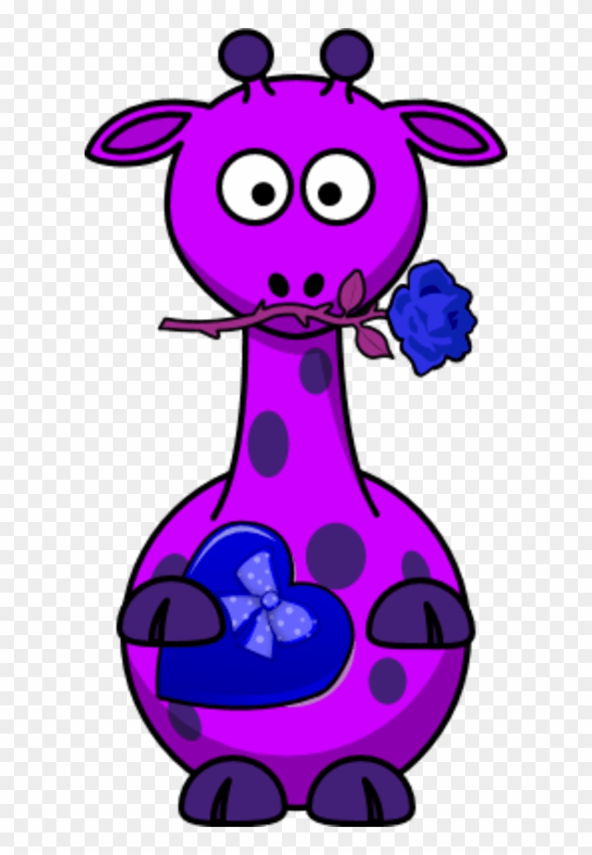 Hula Clipart - Valentine Giraffe Cartoon Shower Curtain #837046