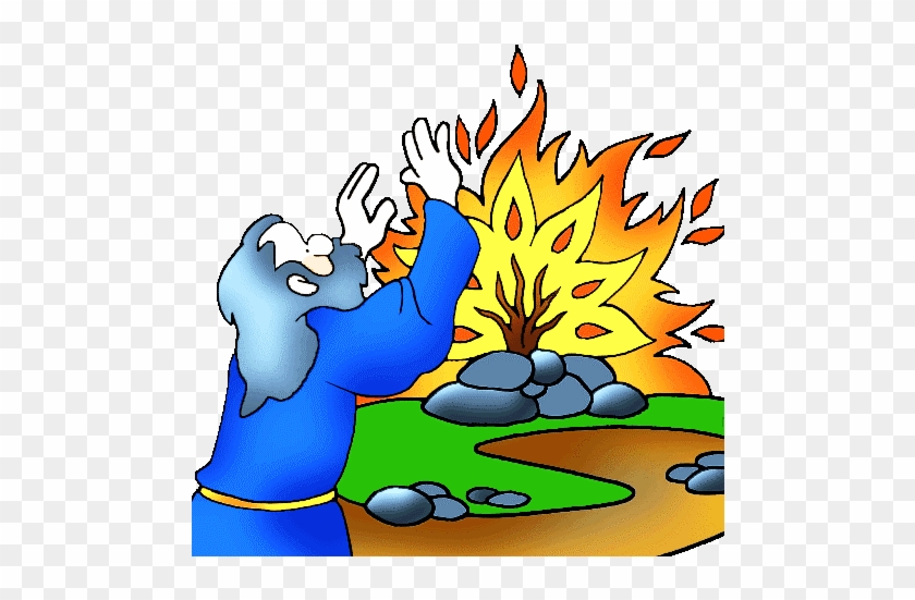 Burning Bush Clipart - Moses And The Burning Bush Clipart #837088