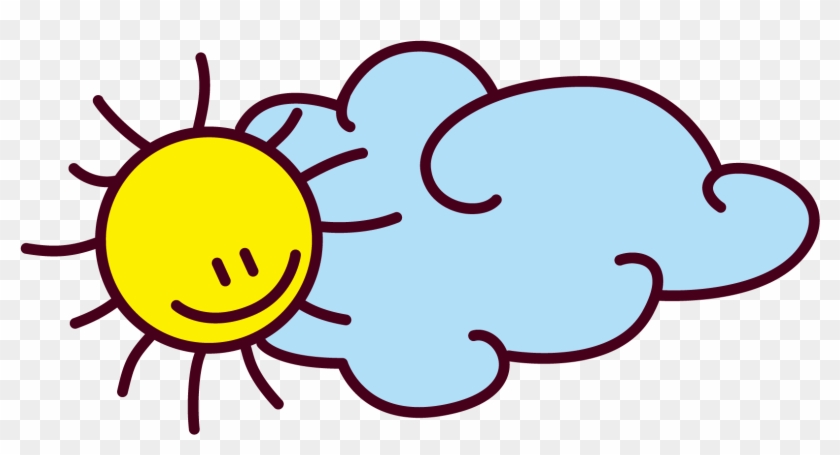Sun And Clouds - Sun And Cloud Cartoon Png - Free Transparent PNG Clipart  Images Download