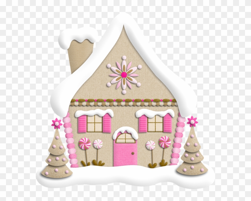 Maisonnette - Pink Gingerbread House Clipart #837129