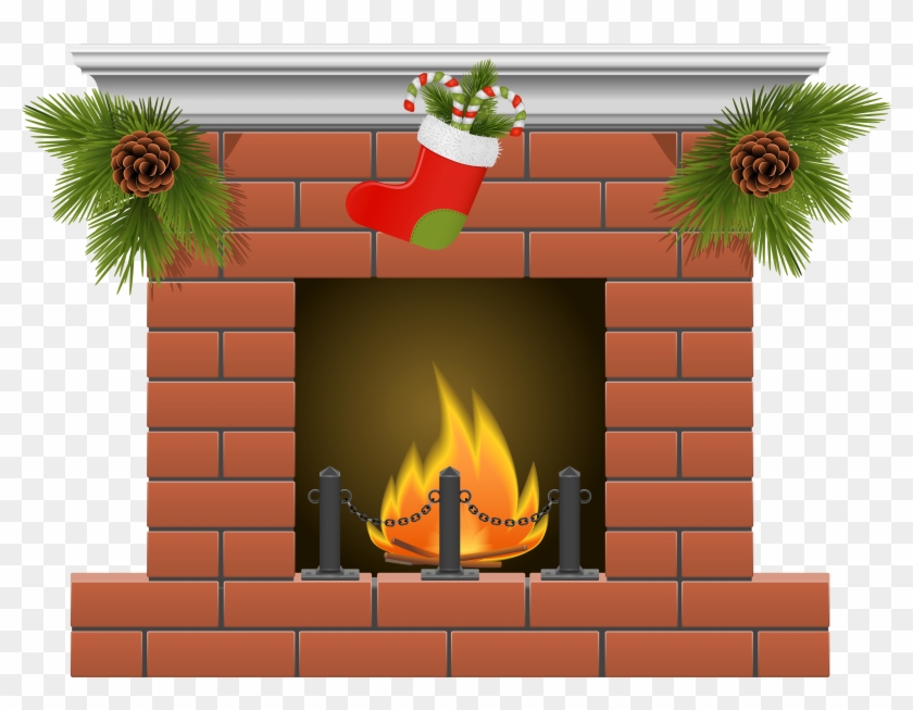 Christmas Fireplace Clipart #837187