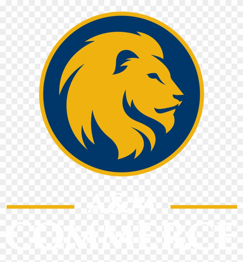 Two Color For Blue Background - Texas A&m Commerce Football Logo #837258