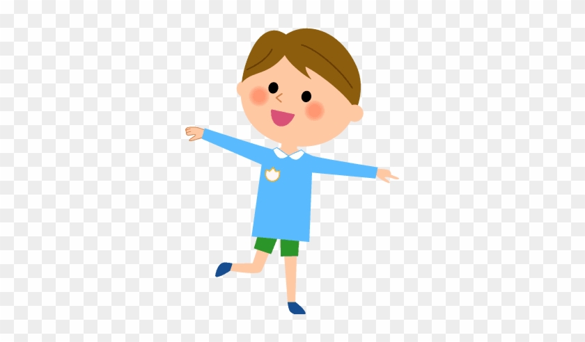 Young Boy Running And Playing - Illustration #837280
