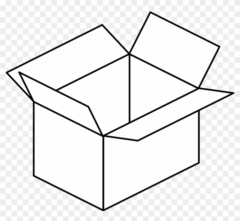 Carton Box Large 900pixel Clipart, Carton Box Design - Coloring Page Of Box #837313