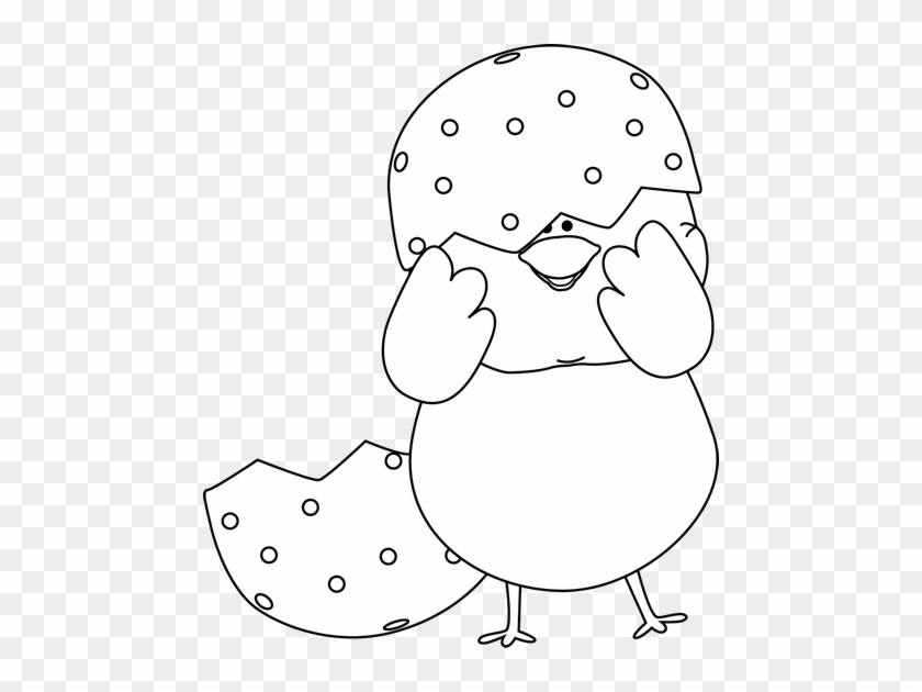 Easter Chick Clip Art - Easter Chick Clipart Black And White #837342