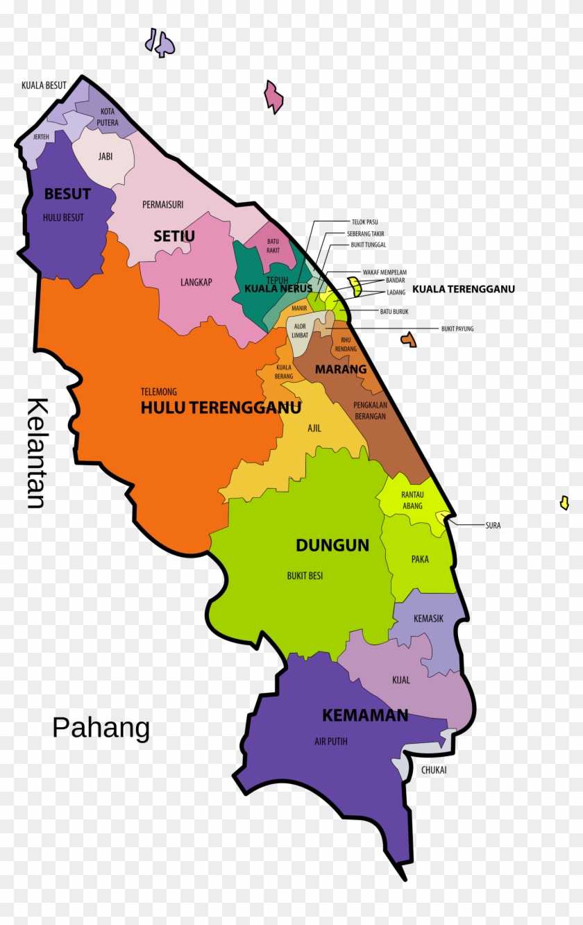 Big Image - Terengganu Map Vector #837607