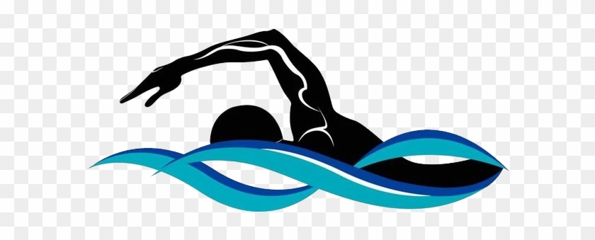 Swimming Silhouette Drawing Illustration - Swimmer Doing Freestyle Silhouette #837697