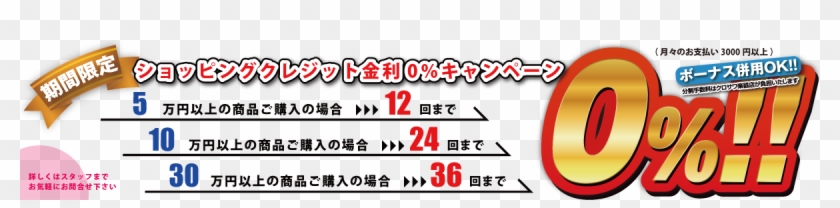 期間限定 金利0％キャンペーンキャンペーン - Number #837917