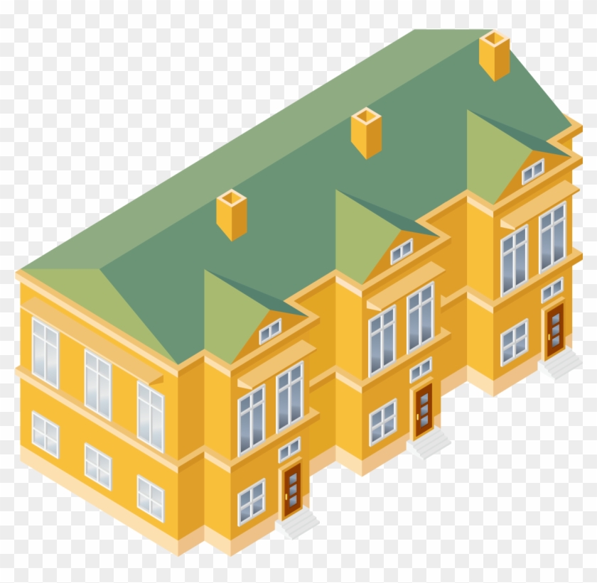 Isometric Projection House Building Clip Art - House #837934