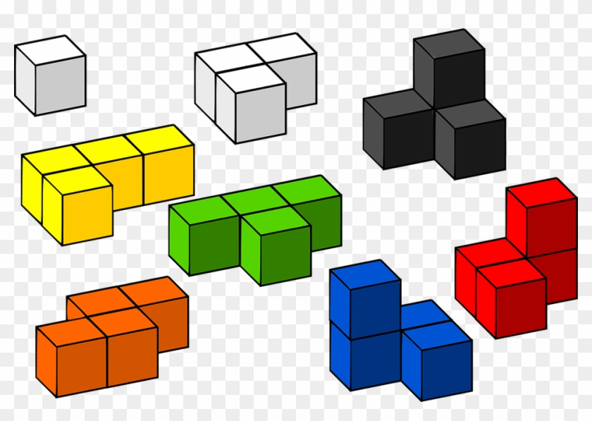 Building Blocks Tetris 3d Blocks Toys Cube - Tetris 3d Png #838002