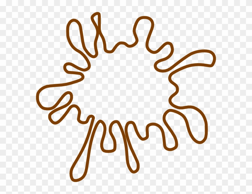 Brown Splat Clip Art At Clker - White Paint Splash Clipart #838019