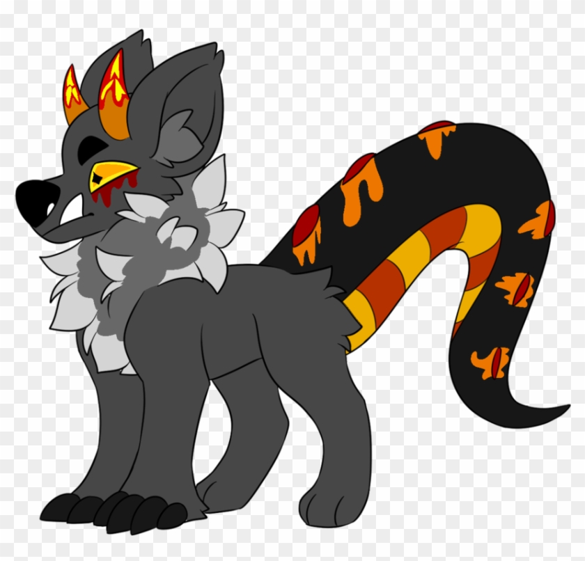 Custom Volcano Themed Monster Dog By Tentafoxadopts - Cartoon #838046