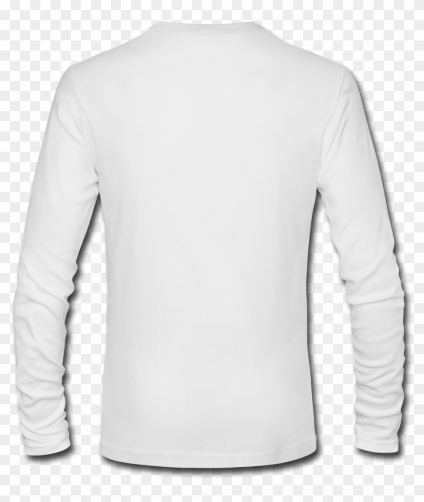 Best - Plain White Long Sleeve T Shirt Back #838072