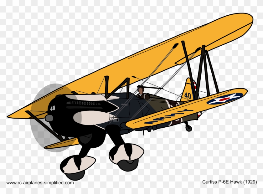 Graphic Of The Curtiss P-6e Hawk Biplane - Curtiss P 1 Hawk Art #838109
