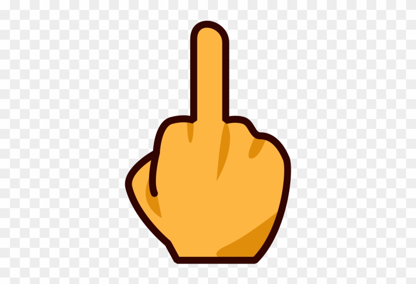 Reversed Hand With Middle Finger Extended Emoji For - Fuck You Emoji Png #838421